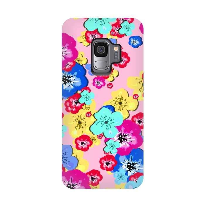 Galaxy S9 StrongFit Pretty Flowers by MUKTA LATA BARUA