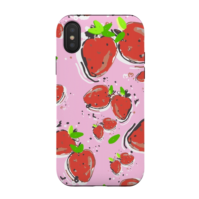 iPhone Xs / X StrongFit Strawberry Crush New by MUKTA LATA BARUA