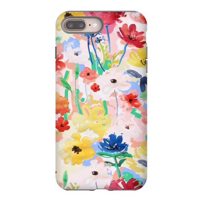 iPhone 7 plus StrongFit Watercolor Florals 002 by MUKTA LATA BARUA