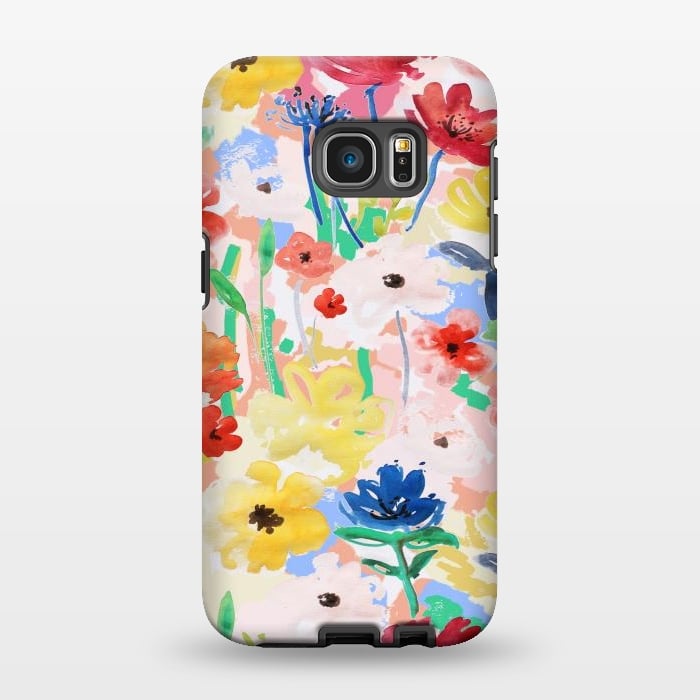 Galaxy S7 EDGE StrongFit Watercolor Florals 002 by MUKTA LATA BARUA