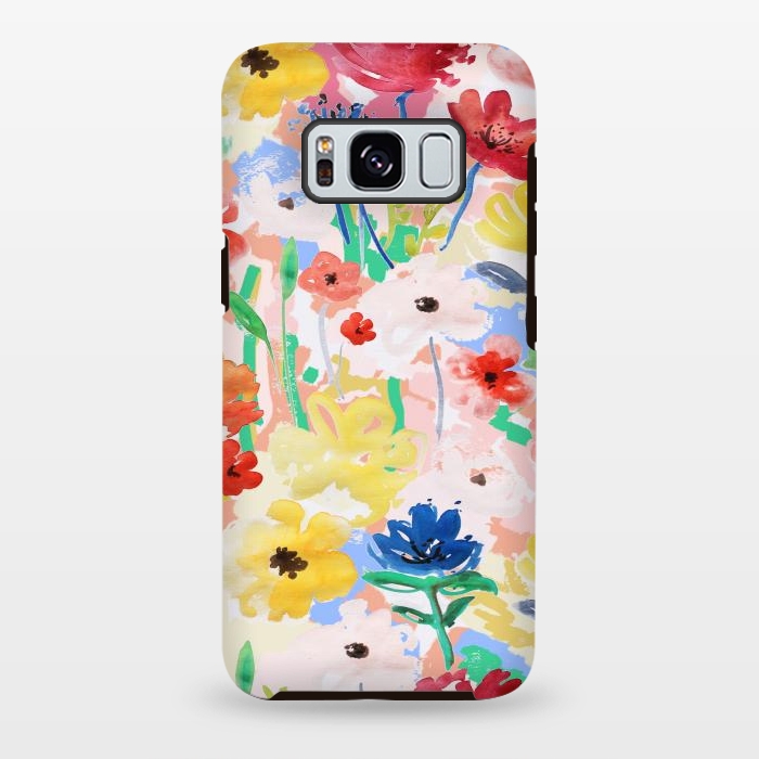 Galaxy S8 plus StrongFit Watercolor Florals 002 by MUKTA LATA BARUA