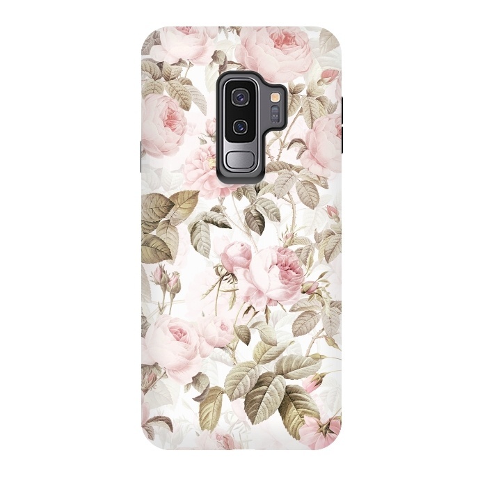 Galaxy S9 plus StrongFit Romantic Vintage Roses Pattern by  Utart