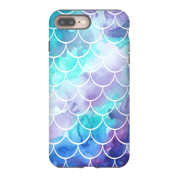 iPhone 7 plus StrongFit Pastel Clouds Mermaids Tail by Becky Starsmore