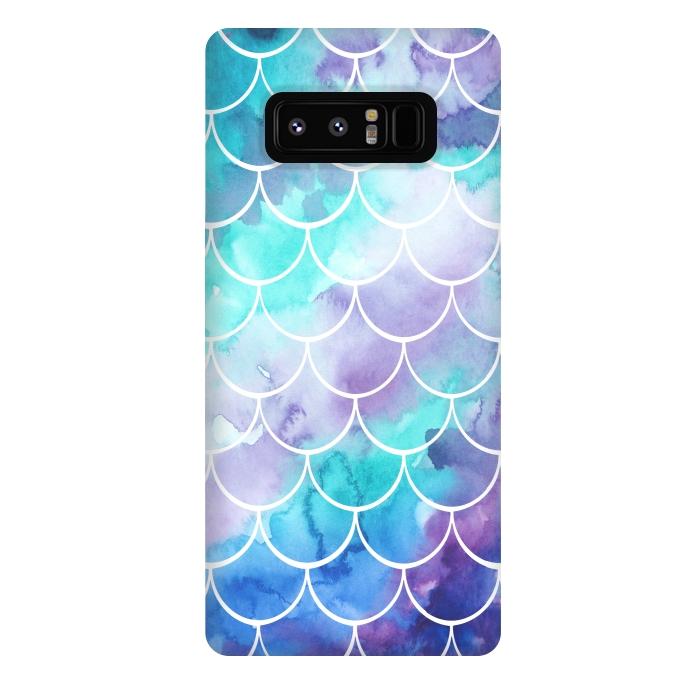 Galaxy Note 8 StrongFit Pastel Clouds Mermaids Tail by Becky Starsmore