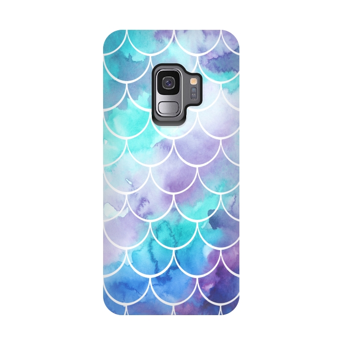 Galaxy S9 StrongFit Pastel Clouds Mermaids Tail by Becky Starsmore