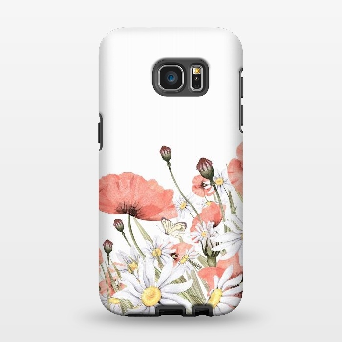 Galaxy S7 EDGE StrongFit Summer Poppy and Camomile Field by  Utart