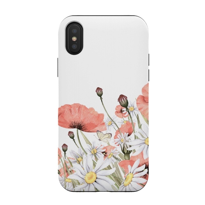 iPhone Xs / X StrongFit Summer Poppy and Camomile Field by  Utart