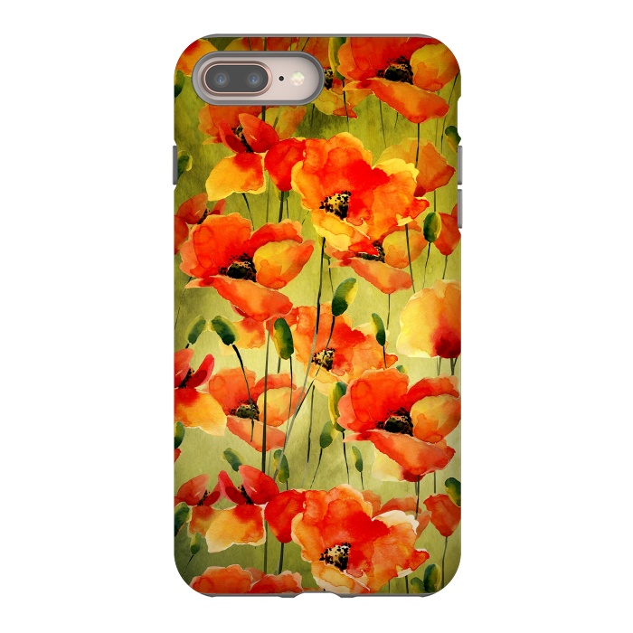 iPhone 7 plus StrongFit Poppy Fields forever by  Utart