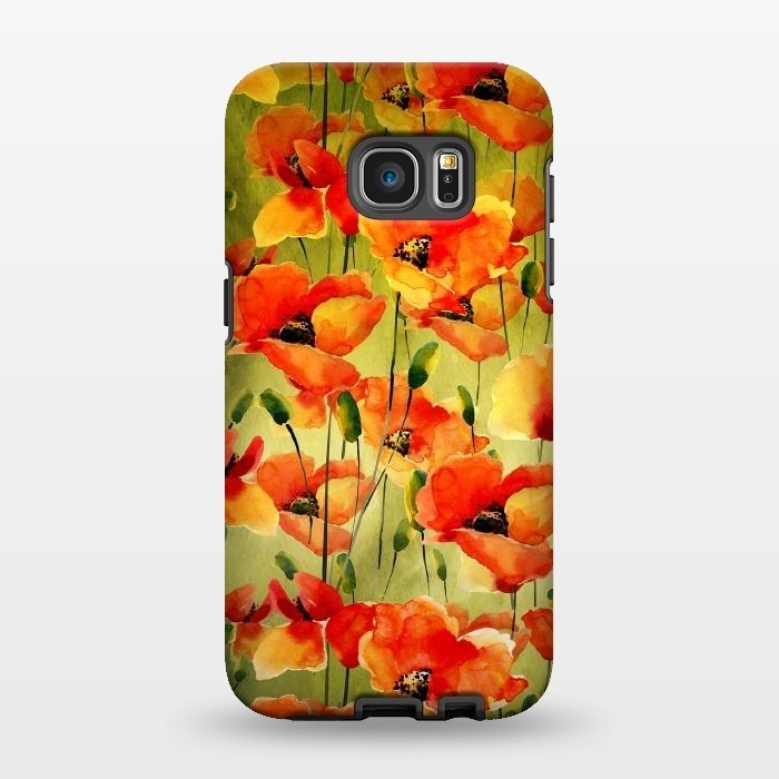 Galaxy S7 EDGE StrongFit Poppy Fields forever by  Utart