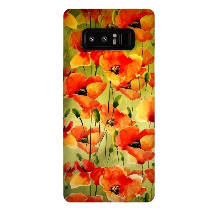 Galaxy Note 8 StrongFit Poppy Fields forever by  Utart