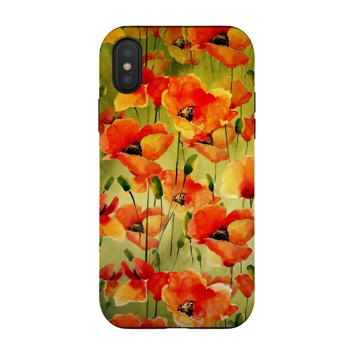 iPhone Xs / X StrongFit Poppy Fields forever by  Utart