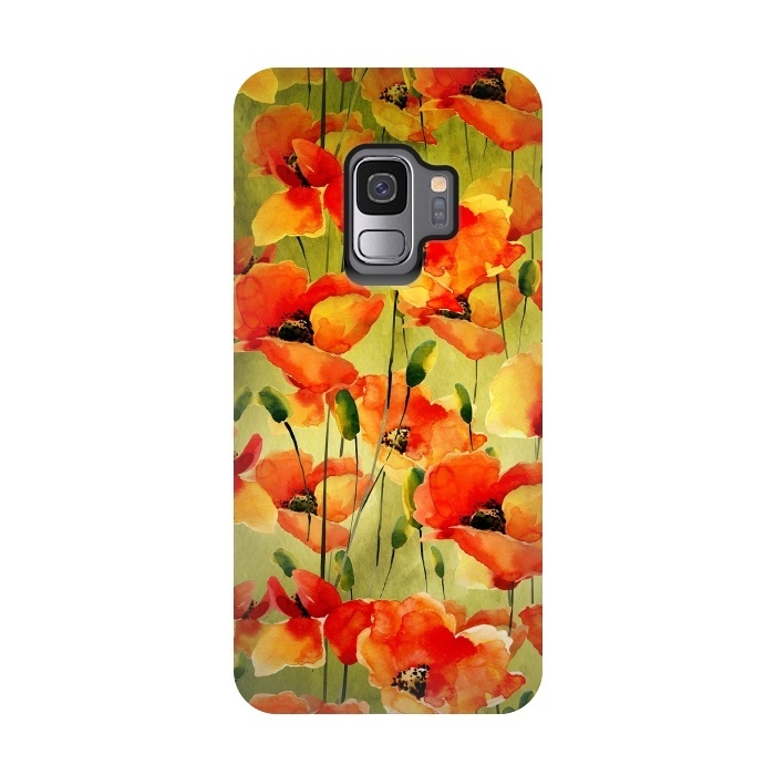 Galaxy S9 StrongFit Poppy Fields forever by  Utart