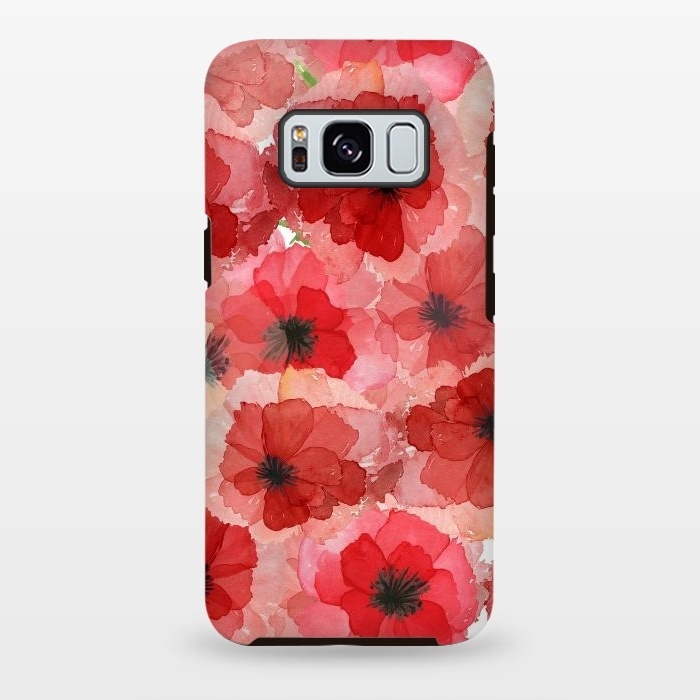 Galaxy S8 plus StrongFit Abstract Poppy Pattern by  Utart