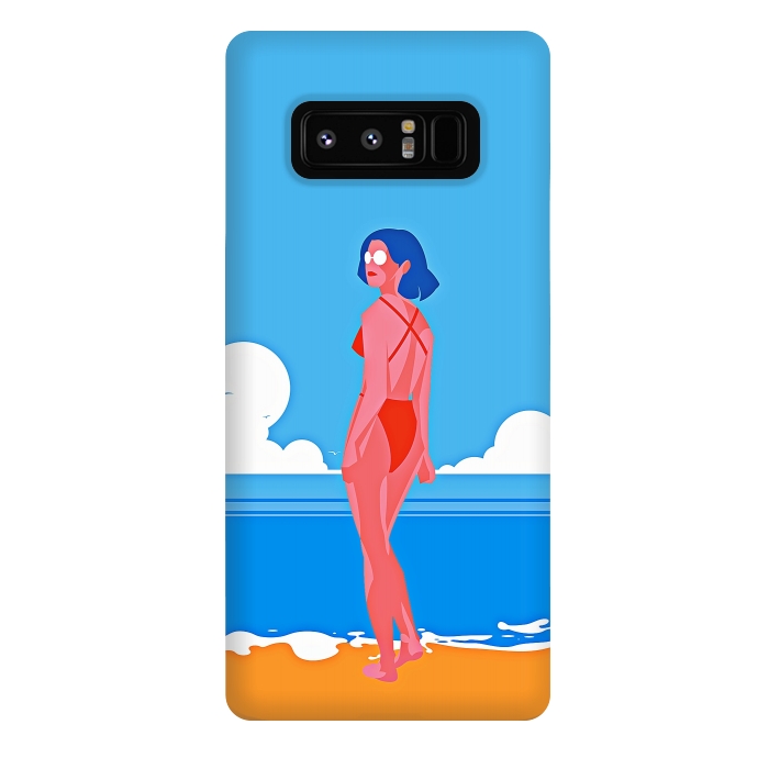 Galaxy Note 8 StrongFit Summer Girl at the Beach by DaDo ART