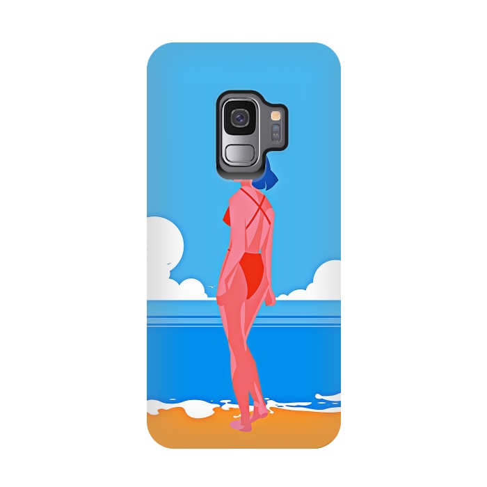 Galaxy S9 StrongFit Summer Girl at the Beach by DaDo ART