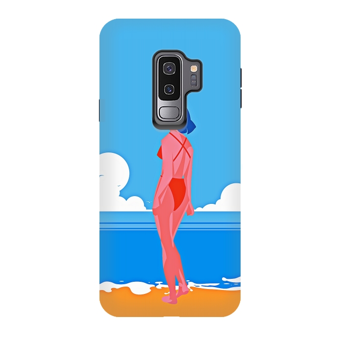 Galaxy S9 plus StrongFit Summer Girl at the Beach by DaDo ART
