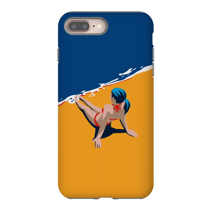 iPhone 7 plus StrongFit Girl at the beach by DaDo ART