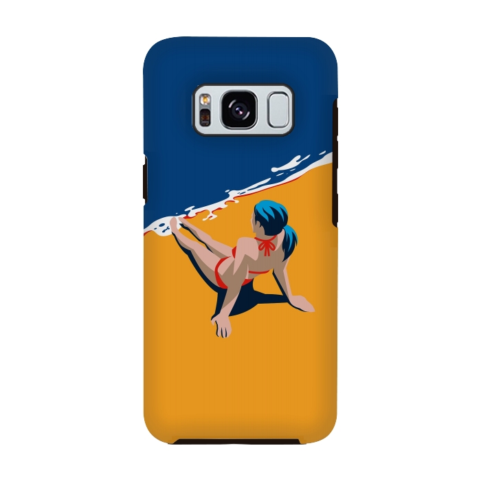 Galaxy S8 StrongFit Girl at the beach by DaDo ART