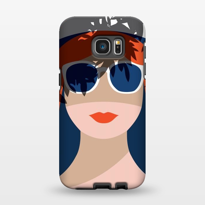 Galaxy S7 EDGE StrongFit Girl with Sunglasses by DaDo ART