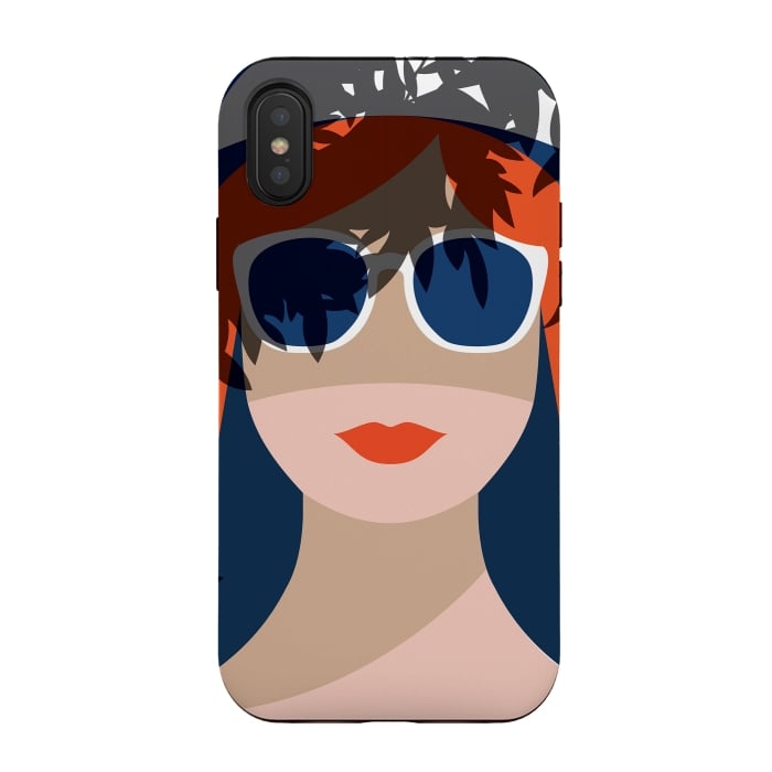 iPhone Xs / X StrongFit Girl with Sunglasses by DaDo ART