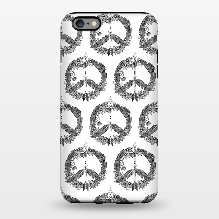 iPhone 6/6s plus StrongFit Bohemian Peace Sign Print by Becky Starsmore