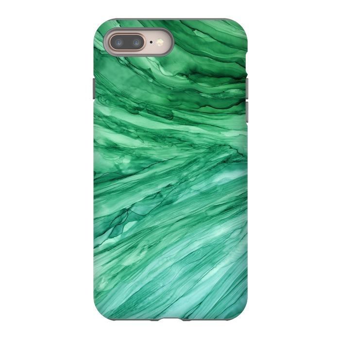 iPhone 7 plus StrongFit Emerald Green Marble by Becky Starsmore