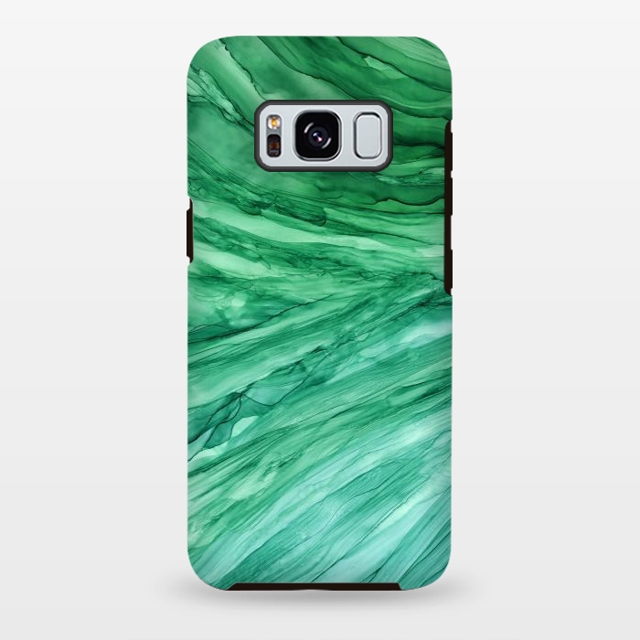 Galaxy S8 plus StrongFit Emerald Green Marble by Becky Starsmore