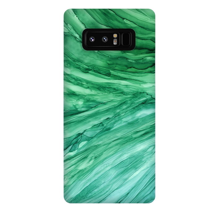 Galaxy Note 8 StrongFit Emerald Green Marble by Becky Starsmore