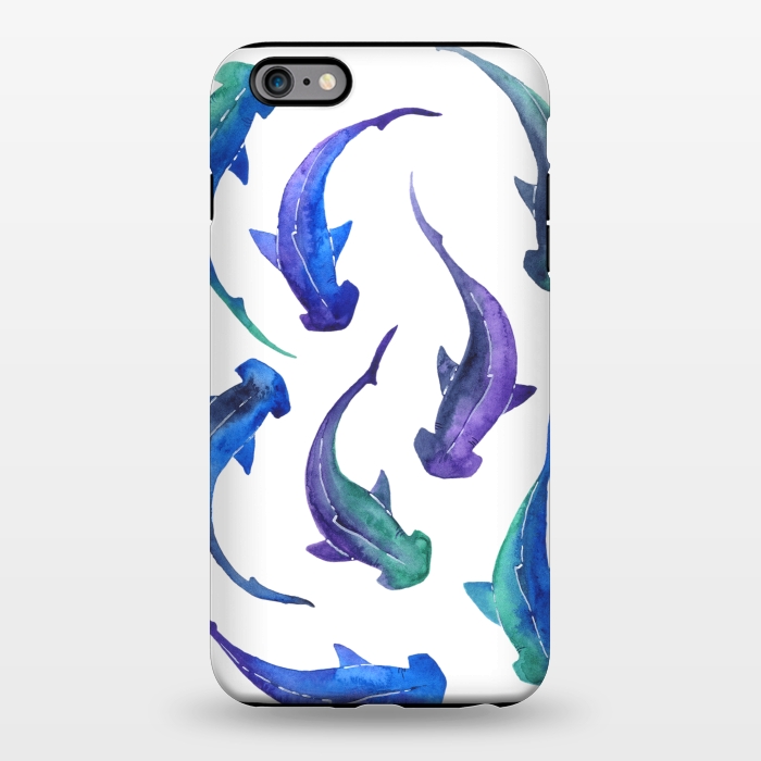 iPhone 6/6s plus StrongFit Hammerhead Shark Print by Becky Starsmore