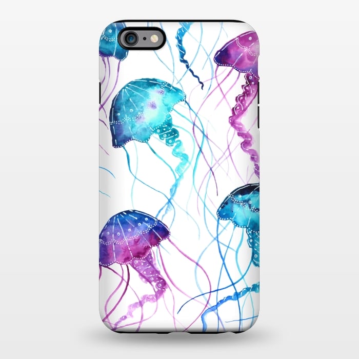 iPhone 6/6s plus StrongFit Watercolor Jellyfish Print by Becky Starsmore
