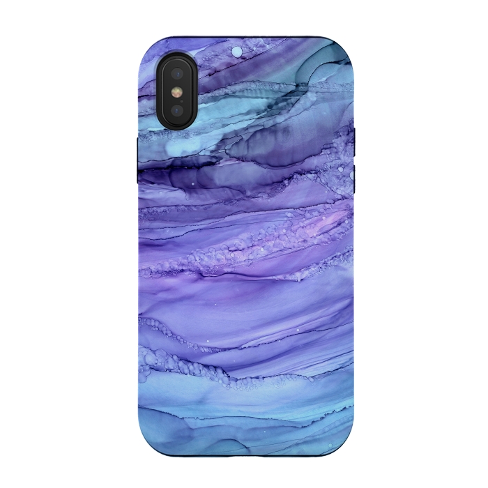 iPhone Xs / X StrongFit Purple Mermaid Marble by Becky Starsmore