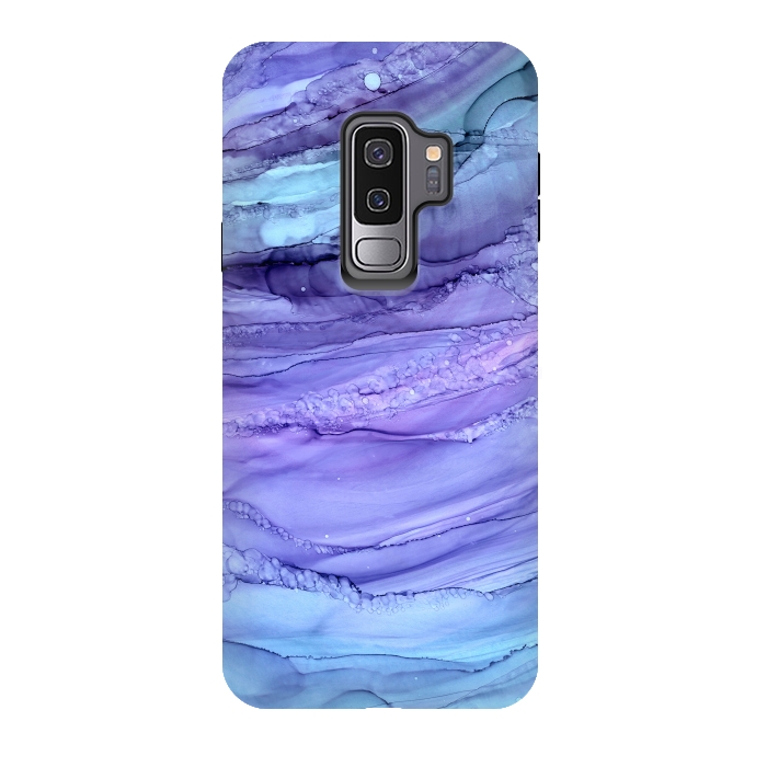 Galaxy S9 plus StrongFit Purple Mermaid Marble by Becky Starsmore
