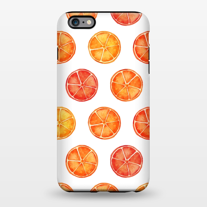 iPhone 6/6s plus StrongFit Orange Slices Citrus Print by Becky Starsmore