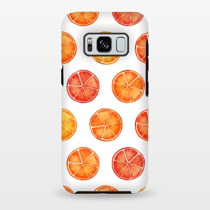 Galaxy S8 plus StrongFit Orange Slices Citrus Print by Becky Starsmore