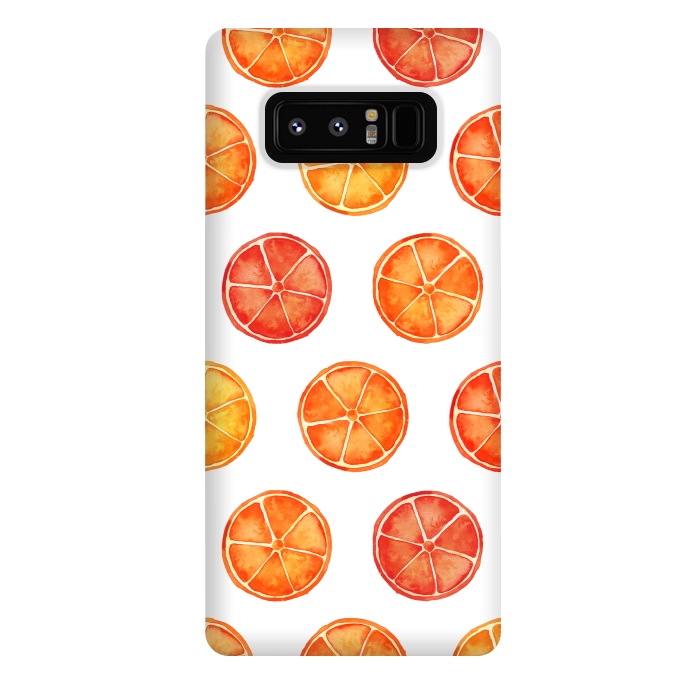 Galaxy Note 8 StrongFit Orange Slices Citrus Print by Becky Starsmore