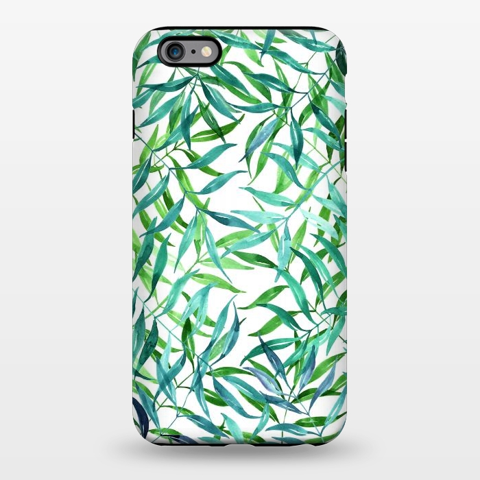 iPhone 6/6s plus StrongFit Green Palm Leaf Print by Becky Starsmore