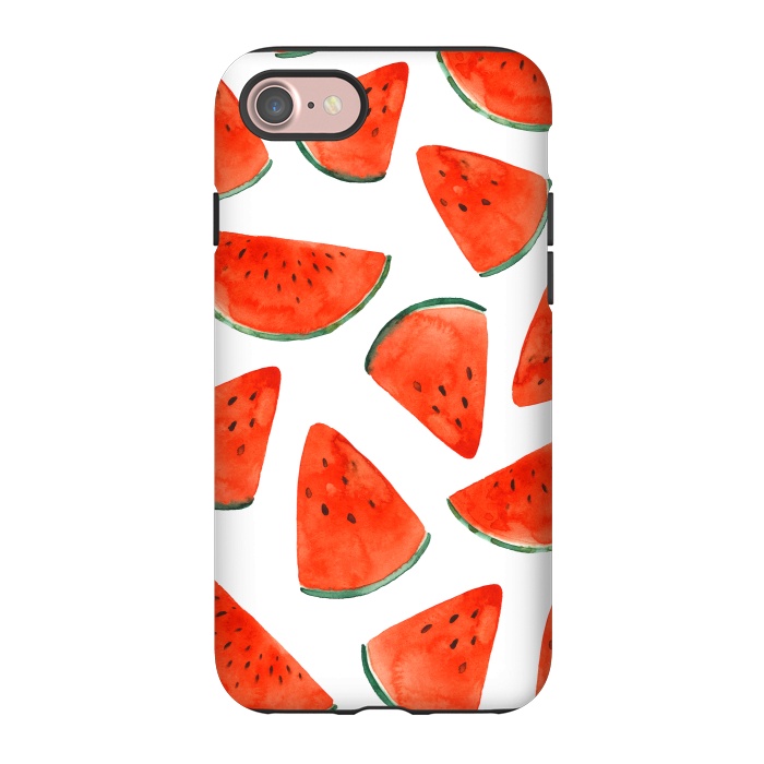 iPhone 7 StrongFit Fruity Summer Watermelon Print by Becky Starsmore
