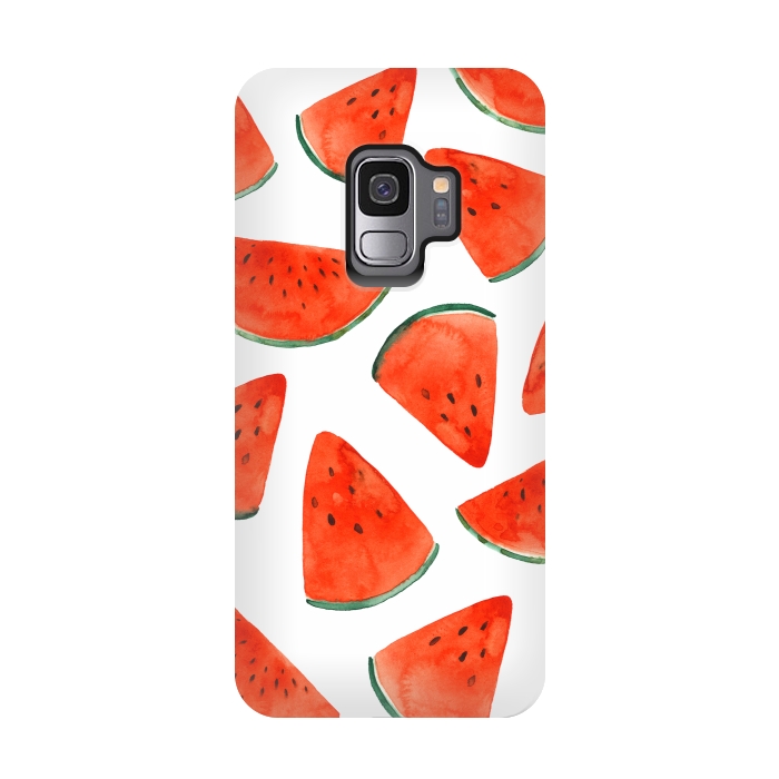 Galaxy S9 StrongFit Fruity Summer Watermelon Print by Becky Starsmore