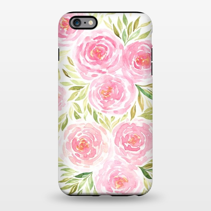 iPhone 6/6s plus StrongFit Pastel Pink Peony Floral Print by Becky Starsmore