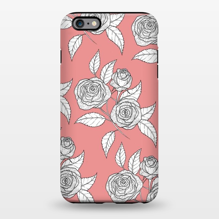 iPhone 6/6s plus StrongFit Dusky Pink Vintage Rose Print by Becky Starsmore