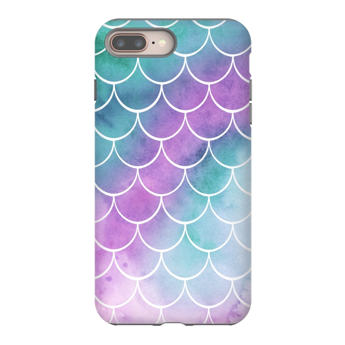 iPhone 7 plus StrongFit Dreamy Pastel Mermaid Scales by Becky Starsmore