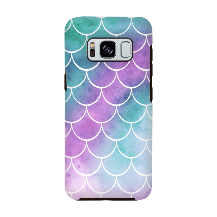 Galaxy S8 StrongFit Dreamy Pastel Mermaid Scales by Becky Starsmore