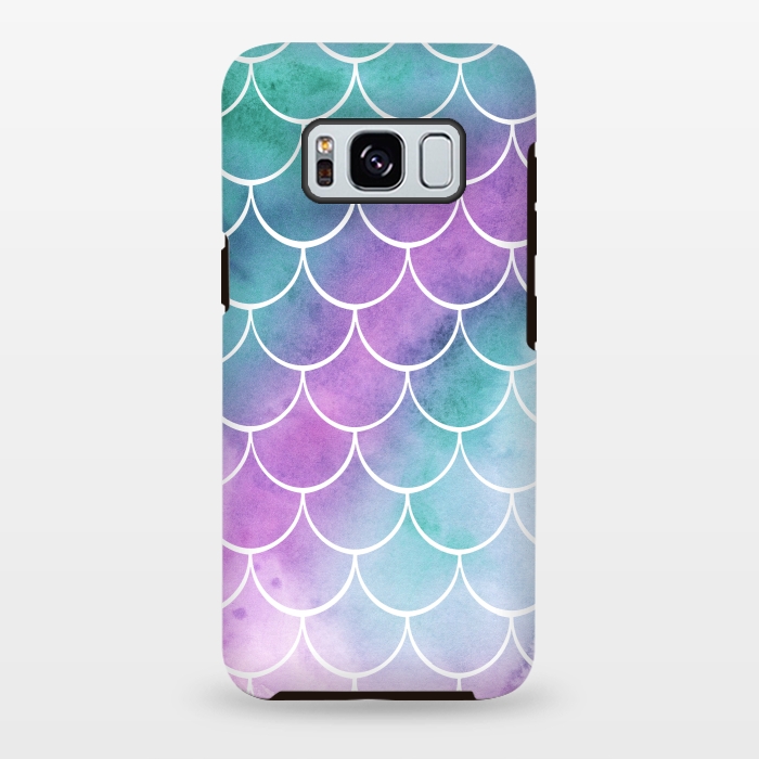 Galaxy S8 plus StrongFit Dreamy Pastel Mermaid Scales by Becky Starsmore