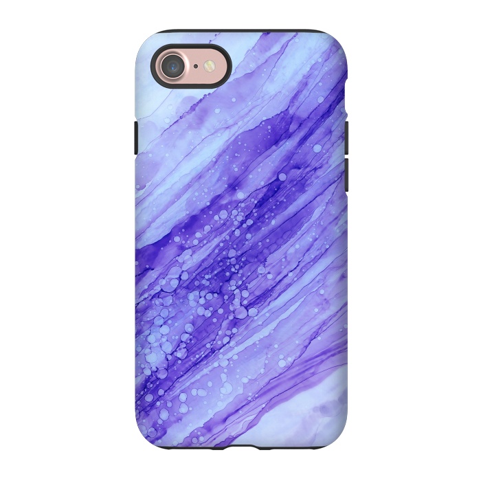 iPhone 7 StrongFit Purple Marble Print by Becky Starsmore