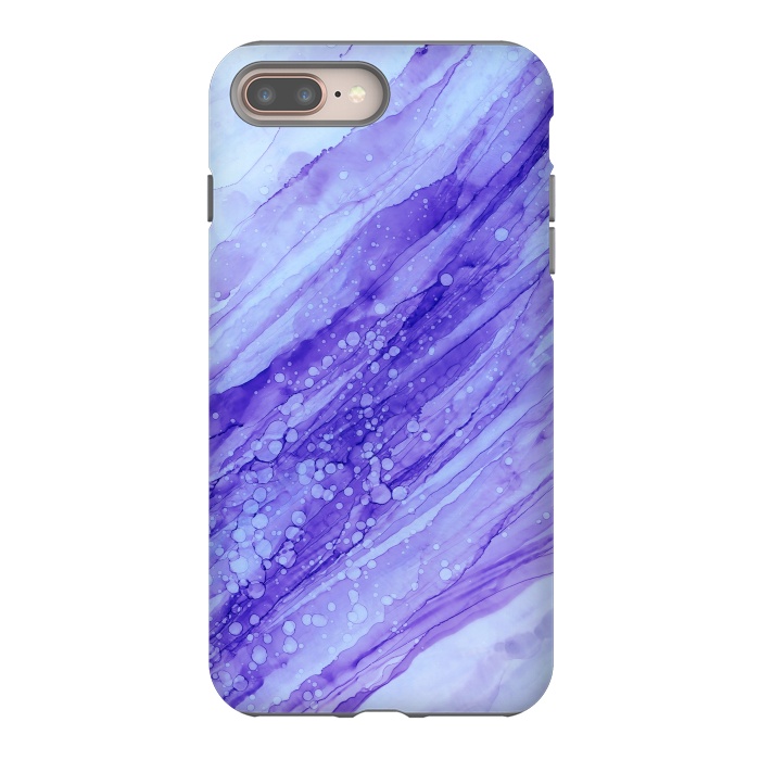 iPhone 7 plus StrongFit Purple Marble Print by Becky Starsmore