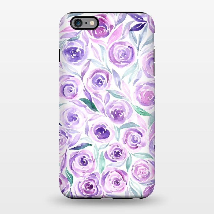 iPhone 6/6s plus StrongFit Purple Rose Floral Print by Becky Starsmore