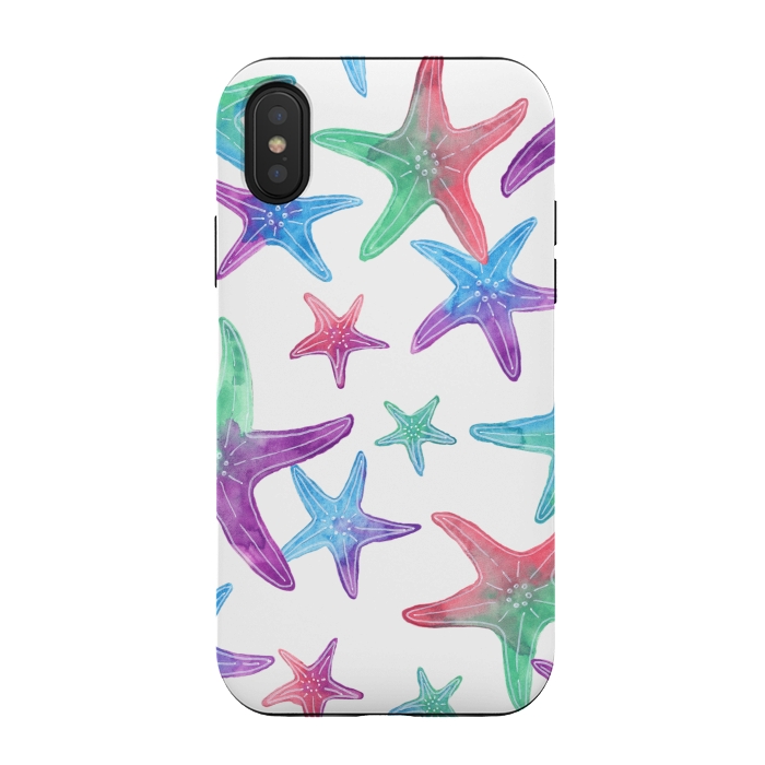 iPhone Xs / X StrongFit Starfish Print by Becky Starsmore