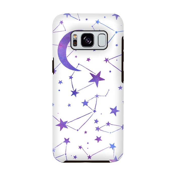 Galaxy S8 StrongFit Watercolor Star And Moon Constellations by Becky Starsmore