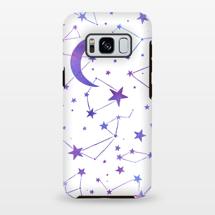 Galaxy S8 plus StrongFit Watercolor Star And Moon Constellations by Becky Starsmore