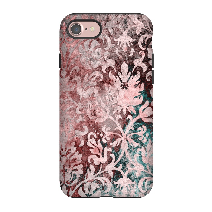 iPhone 7 StrongFit Rosegold Damask 2 by Andrea Haase